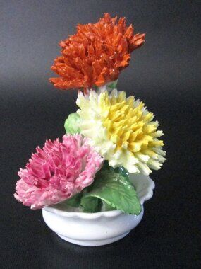Vintage Radnor Bone China Thistle Flowers 4" Staffordshire England Small Flaw